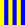 The maritime signal flag for G: a square colored in alternating vertical stripes: yellow, blue, yellow, blue, yellow, blue.